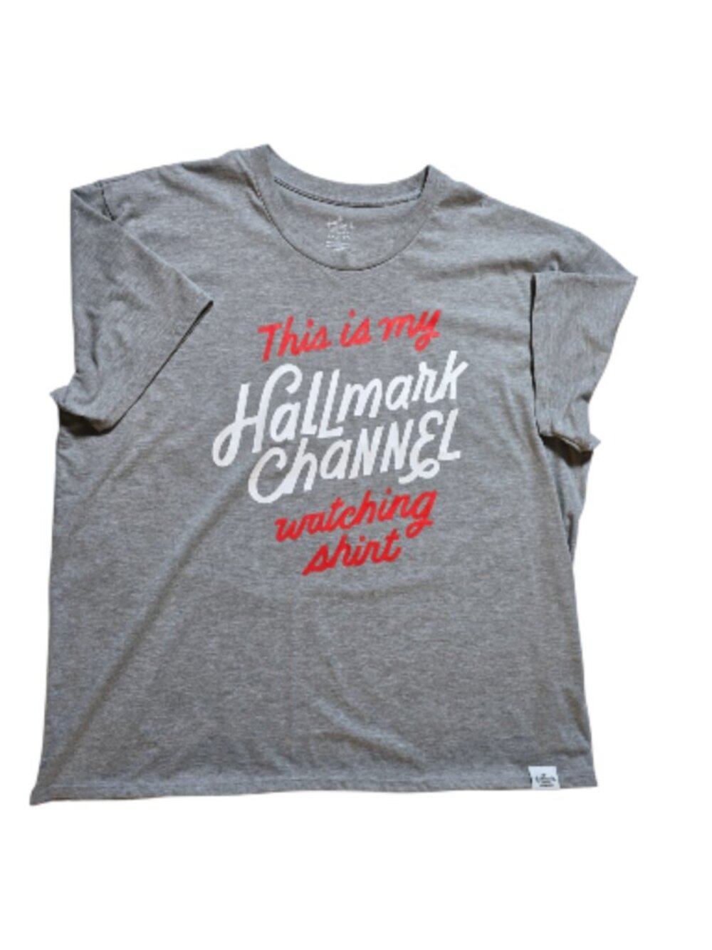 Hallmark Channel Watching Shirt XXL Gray Christmas Movie Graphic Tee